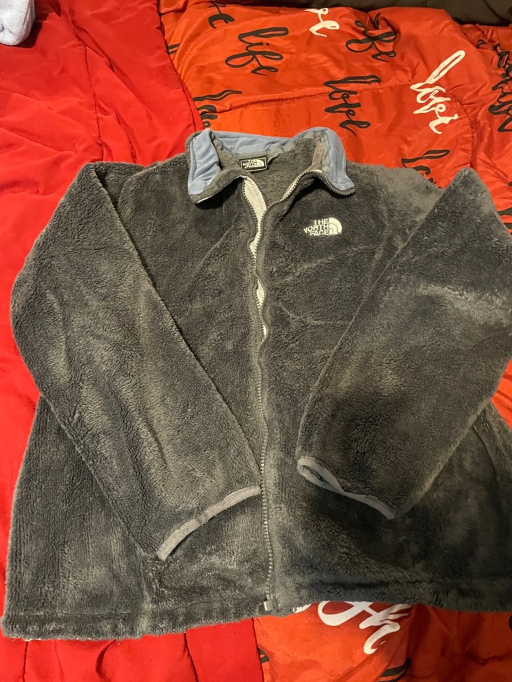 The North Face Men's Dark Gray Plush Fleece Jacket